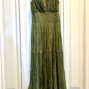 Chic Olive Green Maxi Dress